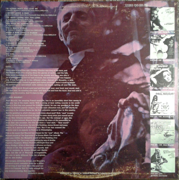 Paul Mauriat And His Orchestra - The Soul Of Paul Mauriat (LP, Album) (Mint (M)) - Image 2