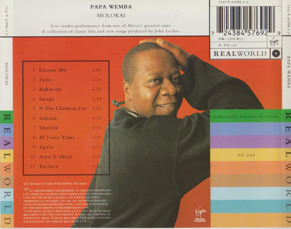 Papa Wemba - Molokai (CD, Album) (Near Mint (NM or M-)) - Image 2