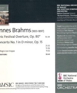 Alternative view of Johannes Brahms, BBC Scottish Symphony Orchestra, BBC National Orchestra Of Wales - Piano Concerto No. 1 / Academic Festival Overture (CD) (Near Mint (NM or M-))