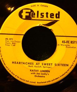 Alternative view of Kathy Linden With Joe Leahy Orchestra - Goodbye Jimmy, Goodbye / Heartaches At Sweet Sixteen (7") (Very Good (VG))