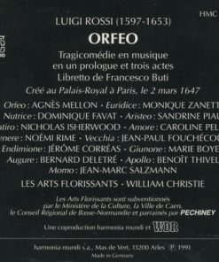 Alternative view of Luigi Rossi - Agnès Mellon, Monique Zanetti, Sandrine Piau, Dominique Favat, Jean-Paul Fouchécourt, Jean-Marc Salzmann, Jérôme Correas, Bernard Delétré, Les Arts Florissants, William Christie - Orfeo (3xCD, Album + Box, Sli) (Near Mint (NM or M-))