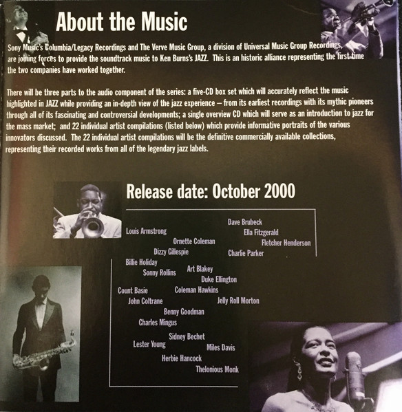 Various - Ken Burns's Jazz Sampler (CD, Album, Promo) (Near Mint (NM or M-)) - Image 5