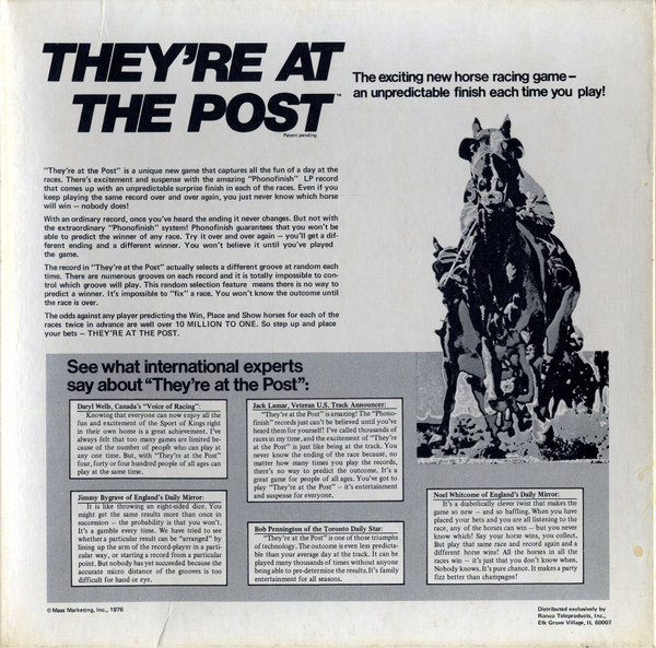 Unknown Artist - They're At The Post (LP, S/Edition) (Mint (M)) - Image 2