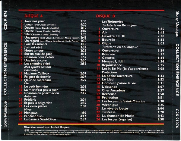 André Gagnon - André Gagnon (2xCD, Comp) (Near Mint (NM or M-)) - Image 2