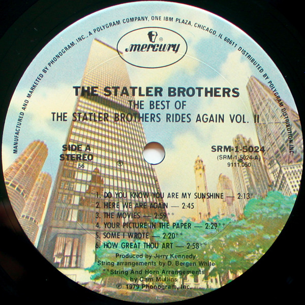 The Statler Brothers - The Best Of The Statler Bros. Rides Again Volume II (LP, Comp, Club, 56 ) (Mint (M)) - Image 4