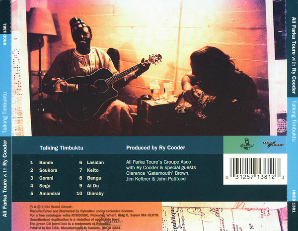 Ali Farka Touré With Ry Cooder - Talking Timbuktu (CD, Album) (Near Mint (NM or M-)) - Image 2