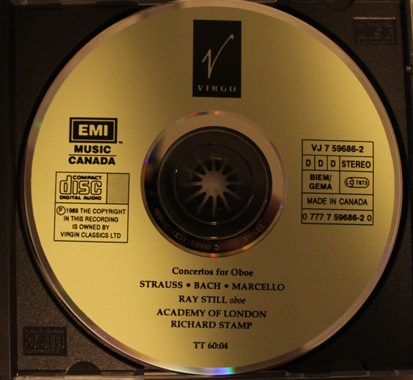 Richard Strauss · Johann Sebastian Bach · Alessandro Marcello, Ray Still, Academy Of London, Richard Stamp - Concertos For Oboe (CD) (Near Mint (NM or M-)) - Image 3