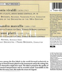 Alternative view of Antonio Vivaldi / Alessandro Marcello / Giovanni Benedetto Platti, Frans Brüggen, Bruce Haynes, Orchestra Of The 18th Century - Concertos For Winds (CD, Comp) (Near Mint (NM or M-))
