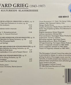 Alternative view of Edvard Grieg, Jens Harald Bratlie, Oslo Filharmoniske Orkester, Mariss Jansons - Piano Concerto In A Minor, Op. 16 / In Autumn, Op. 11 / Two Elegiac Melodies, Op. 34 / Two Norwegian Melodies, Op. 63 / Two Melodies For String Orchestra, Op. 53 (CD, Comp) (Near Mint (NM or M-))