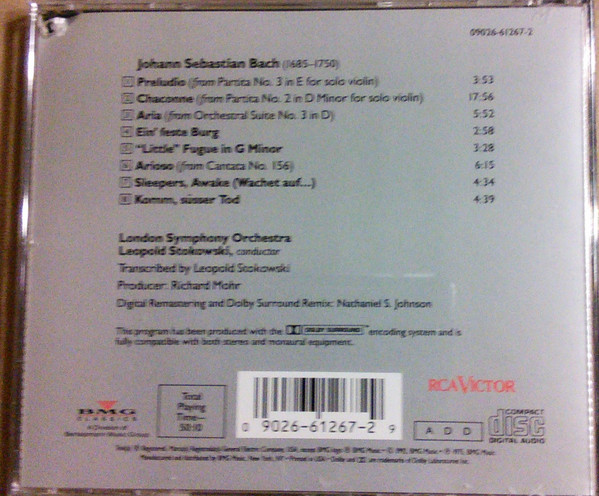 Leopold Stokowski, London Symphony Orchestra - Bach - A Sonic Spectacular (CD, Album, Dol) (Near Mint (NM or M-)) - Image 2