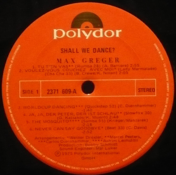 Max Greger Und Sein Orchester - Shall We Dance (LP, Album) (Mint (M)) - Image 3
