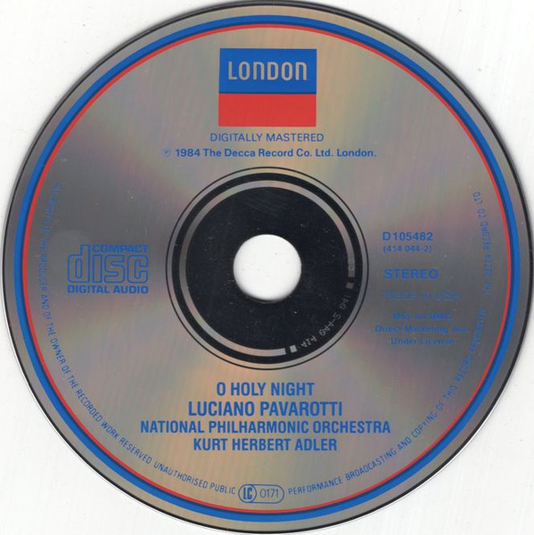 Luciano Pavarotti, National Philharmonic Orchestra, Kurt Herbert Adler - O Holy Night (CD, Album, Club, RE) (Near Mint (NM or M-)) - Image 3