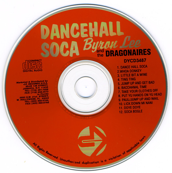 Byron Lee And The Dragonaires - Dance Hall Soca (CD, Album) (Very Good Plus (VG+)) - Image 3