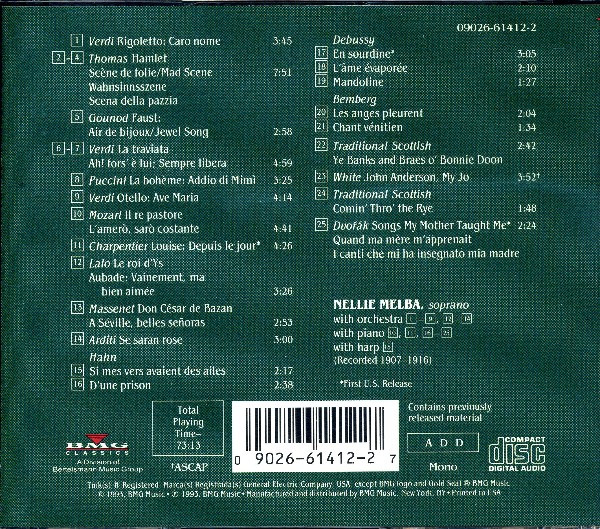 Nellie Melba - Nellie Melba (CD, Comp, RM) (Near Mint (NM or M-)) - Image 3