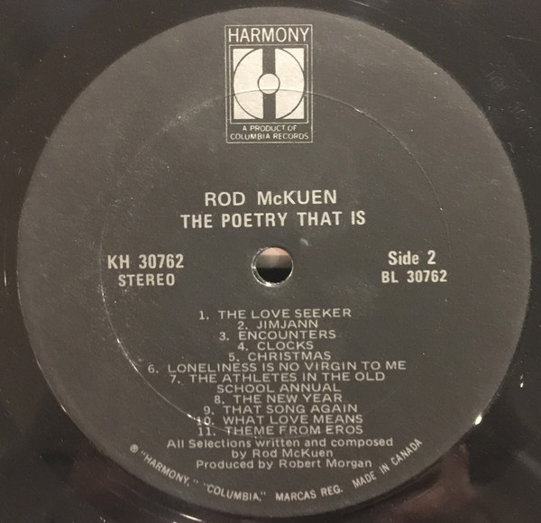Rod McKuen - The Poetry That Is (LP, Album) (Mint (M)) - Image 4