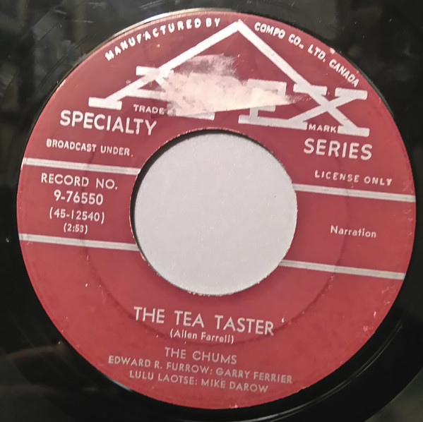 Mike Darow And The Chums (3) - The Battle Of Queenston Heights/The Tea Taster (7", Single) (Very Good Plus (VG+)) - Image 2