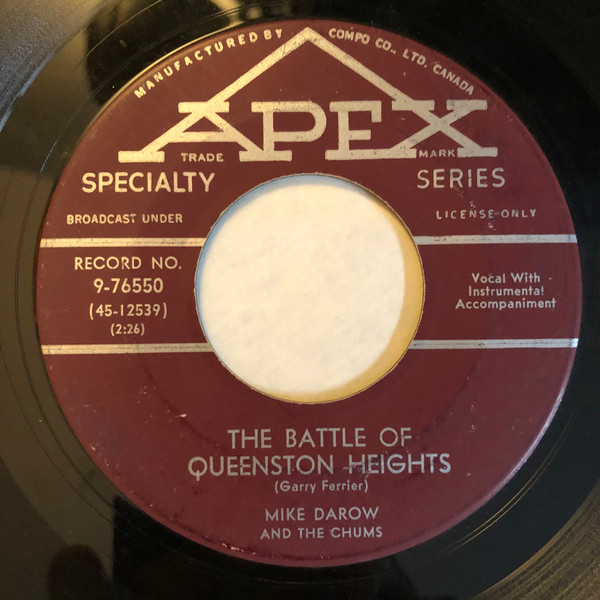 Mike Darow And The Chums (3) - The Battle Of Queenston Heights/The Tea Taster (7", Single) (Very Good Plus (VG+)) - Image 3