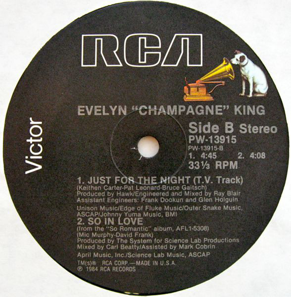 Evelyn King - Just For The Night (12") (Mint (M)) - Image 3