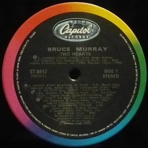 Bruce Murray - Two Hearts (LP, Album) (Mint (M)) - Image 3