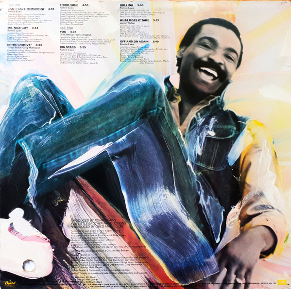 Ronnie Laws - Mr. Nice Guy (LP, Album) (Mint (M)) - Image 2