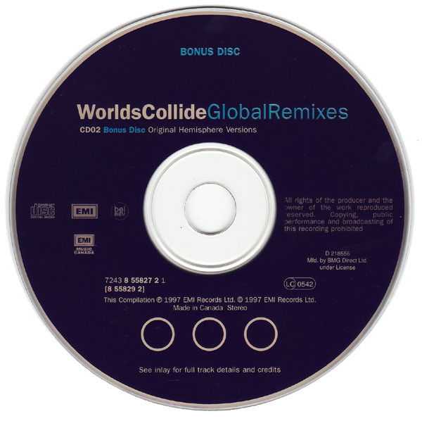 Various - Worlds Collide Global Remixes (2xCD, Comp) (Near Mint (NM or M-)) - Image 3