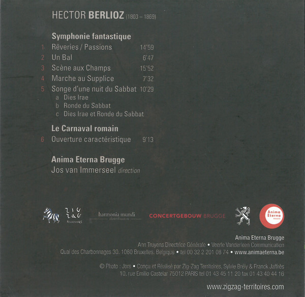 Hector Berlioz - Jos van Immerseel, Anima Eterna - Symphonie Fantastique | Le Carnaval Romain (CD) (Near Mint (NM or M-)) - Image 2