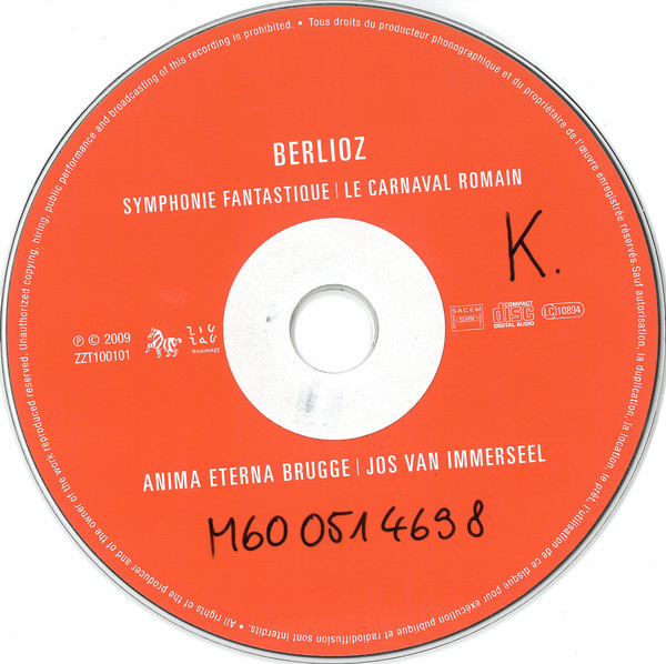 Hector Berlioz - Jos van Immerseel, Anima Eterna - Symphonie Fantastique | Le Carnaval Romain (CD) (Near Mint (NM or M-)) - Image 3