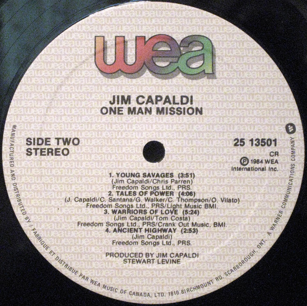 Jim Capaldi - One Man Mission (LP, Album) (Mint (M)) - Image 4