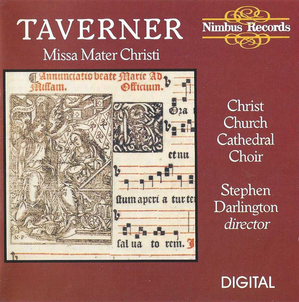 John Taverner, The Choir Of Christ Church Cathedral, Stephen Darlington - Missa Mater Christi (CD, Amb) (Near Mint (NM or M-))