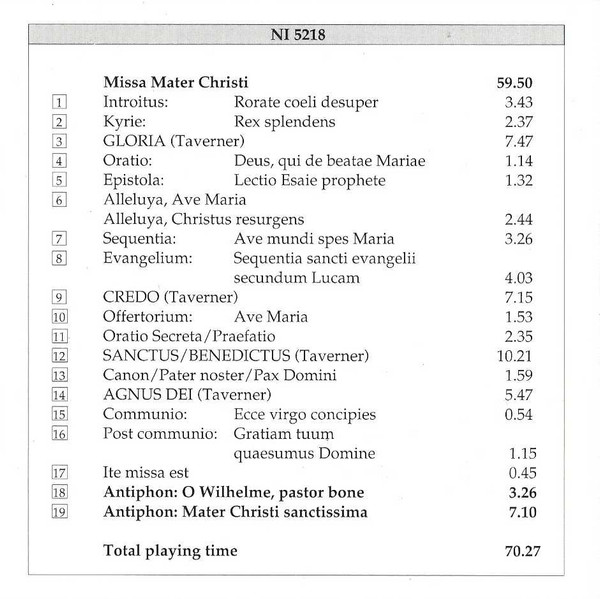 John Taverner, The Choir Of Christ Church Cathedral, Stephen Darlington - Missa Mater Christi (CD, Amb) (Near Mint (NM or M-)) - Image 3