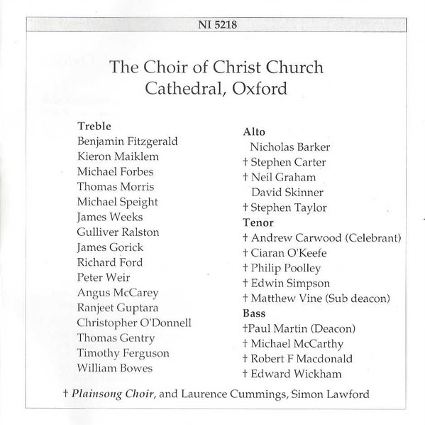 John Taverner, The Choir Of Christ Church Cathedral, Stephen Darlington - Missa Mater Christi (CD, Amb) (Near Mint (NM or M-)) - Image 5