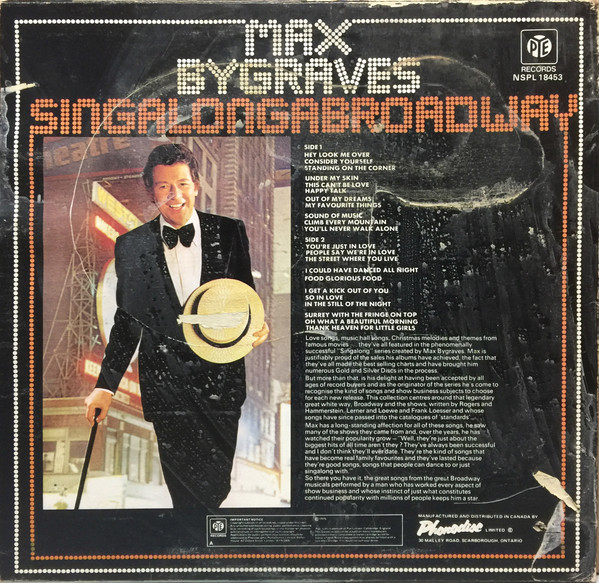 Max Bygraves - Singalongabroadway (LP) (Mint (M)) - Image 2