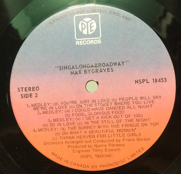 Max Bygraves - Singalongabroadway (LP) (Mint (M)) - Image 4