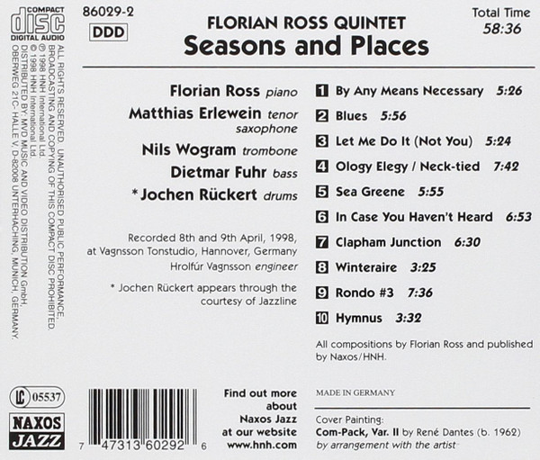 Florian Ross Quintet - Seasons And Places (CD, Album) (Mint (M)) - Image 2