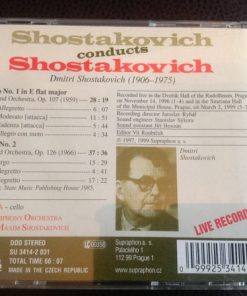 Alternative view of Dmitri Shostakovich, Maxim Shostakovich, Jiří Bárta, The Prague Symphony Orchestra - Shostakovitch Conducts Shostakovitch / Cello Concertos Nos 1 & 2 (CD, Album) (Near Mint (NM or M-))