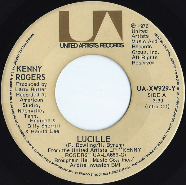 Kenny Rogers - Lucille (7", Single) (Near Mint (NM or M-))