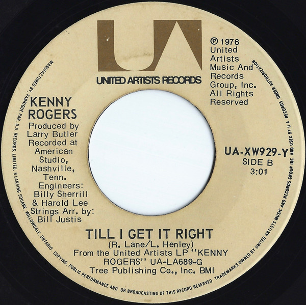 Kenny Rogers - Lucille (7", Single) (Near Mint (NM or M-)) - Image 2