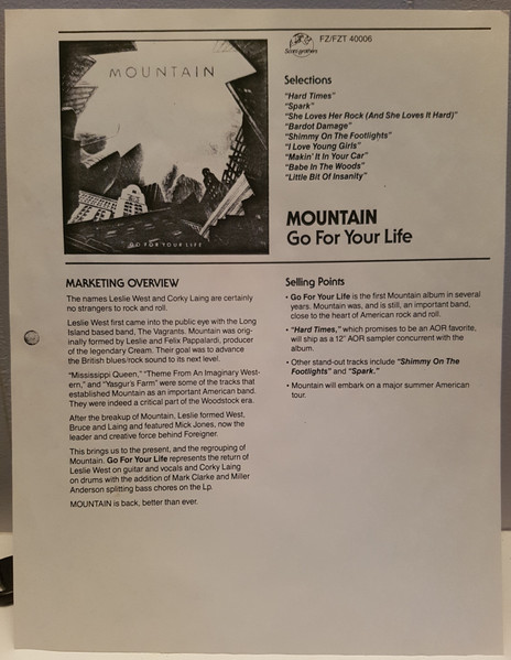 Mountain - Go For Your Life (LP, Album) (Mint (M)) - Image 5