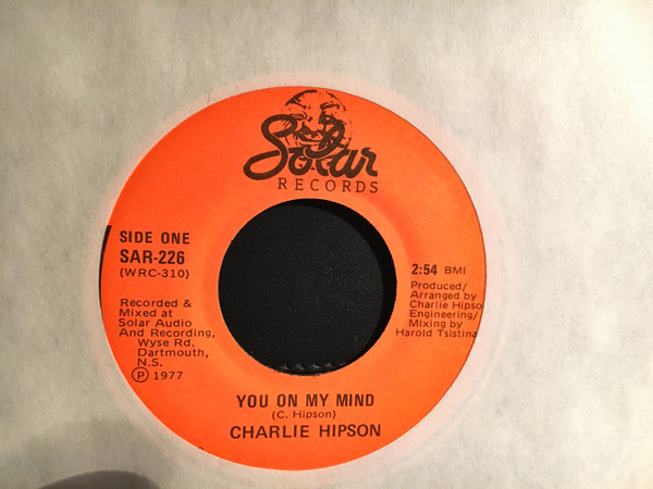 Charlie Hipson - You On My Mind (7", Single) (Very Good Plus (VG+))