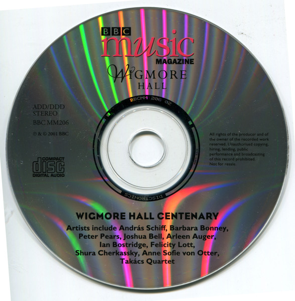Various - Wigmore Hall Centenary: Live BBC Broadcasts By 26 Wigmore Hall Legends (CD, Comp, Mono, Ltd, RM, Enh) (Near Mint (NM or M-)) - Image 3