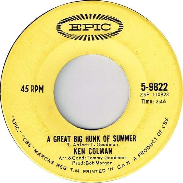 Ken Colman - Great Big Hunk of Summer (7") (Near Mint (NM or M-))