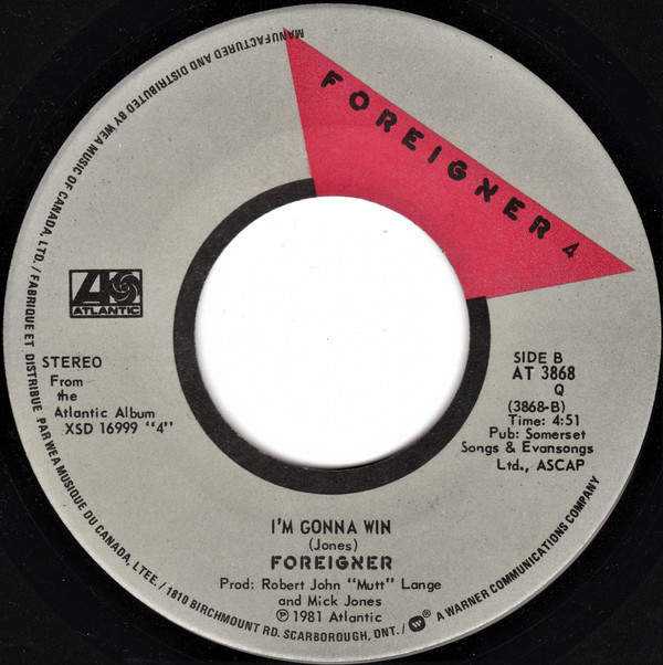 Foreigner - Waiting For A Girl Like You (7", Single) (Near Mint (NM or M-)) - Image 4