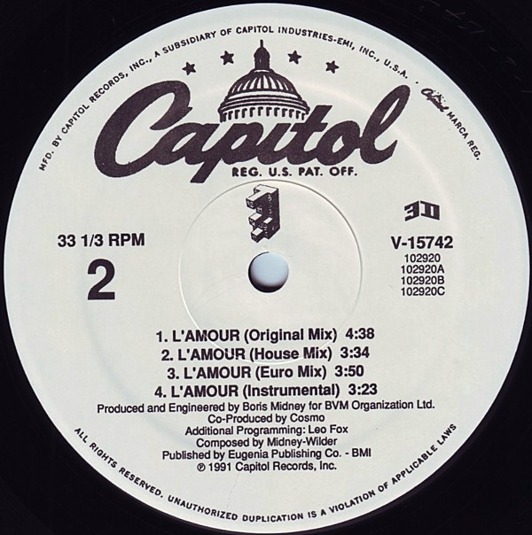 3D (14) - You Ain't All That / L'Amour (12", Single) (Mint (M)) - Image 4