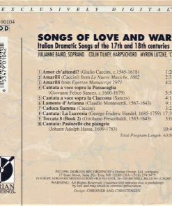 Alternative view of Julianne Baird • Colin Tilney • Myron Lutzke - Songs Of Love And War (Works By Monteverdi, Handel, Caccini, Frescobaldi And Others) (CD, Album) (Near Mint (NM or M-))