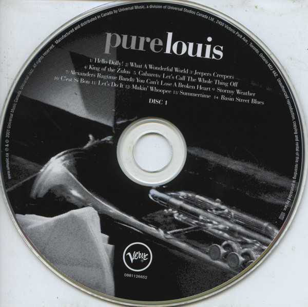 Louis Armstrong - Pure Louis (2xCD, Comp, Mono) (Near Mint (NM or M-)) - Image 3