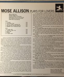 Alternative view of Mose Allison - Plays For Lovers (LP, Comp) (Very Good Plus (VG+))