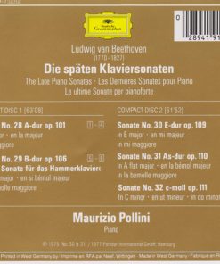 Alternative view of Ludwig van Beethoven, Maurizio Pollini - Die Späten Klaviersonaten = The Late Piano Sonatas = Les Dernières Sonates Pour Piano = Le Ultime Sonate Per Pianoforte (2xCD, Comp, RE, PMD) (Near Mint (NM or M-))