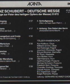 Alternative view of Tölzer Knabenchor, Gerhard Schmidt-Gaden, Franz Schubert - Deutsche Messe (D 872) (CD, RE) (Near Mint (NM or M-))