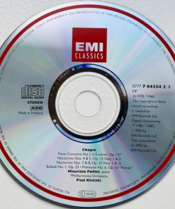 Chopin* - Maurizio Pollini, Philharmonia Orchestra, Paul Kletzki - Piano Concerto No. 1 / 4 Nocturnes / Ballade No. 1 / Polonaise No. 6 (CD, Comp, RE, RM) (Mint (M)) - Image 3
