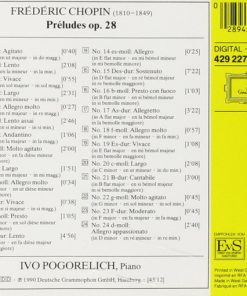 Alternative view of Frédéric Chopin - Ivo Pogorelich - Préludes (CD, PDO) (Near Mint (NM or M-))